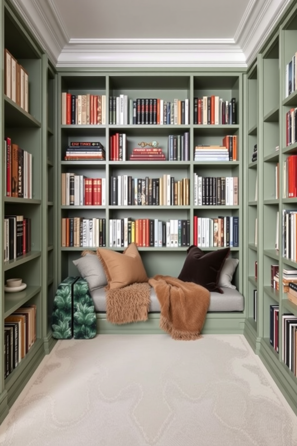 Green Home Library Design Ideas 30