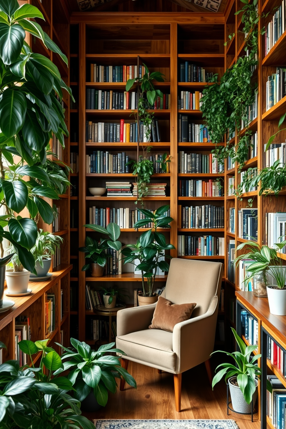 Green Home Library Design Ideas 5