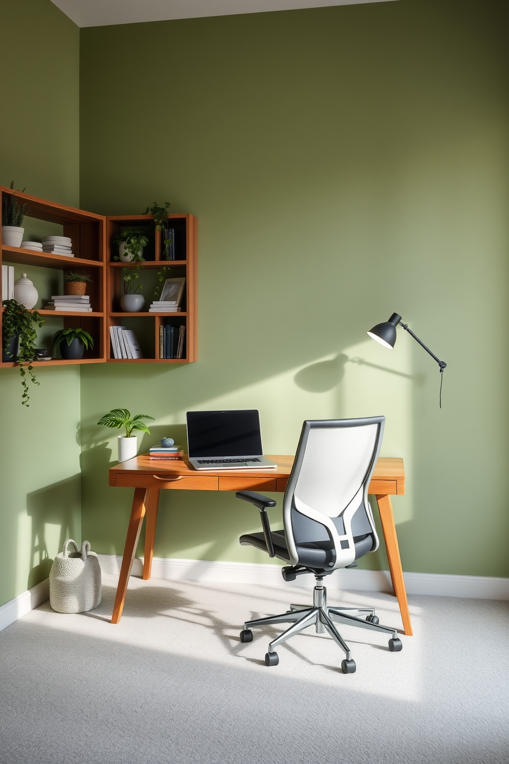 Green Home Office Design Ideas 14