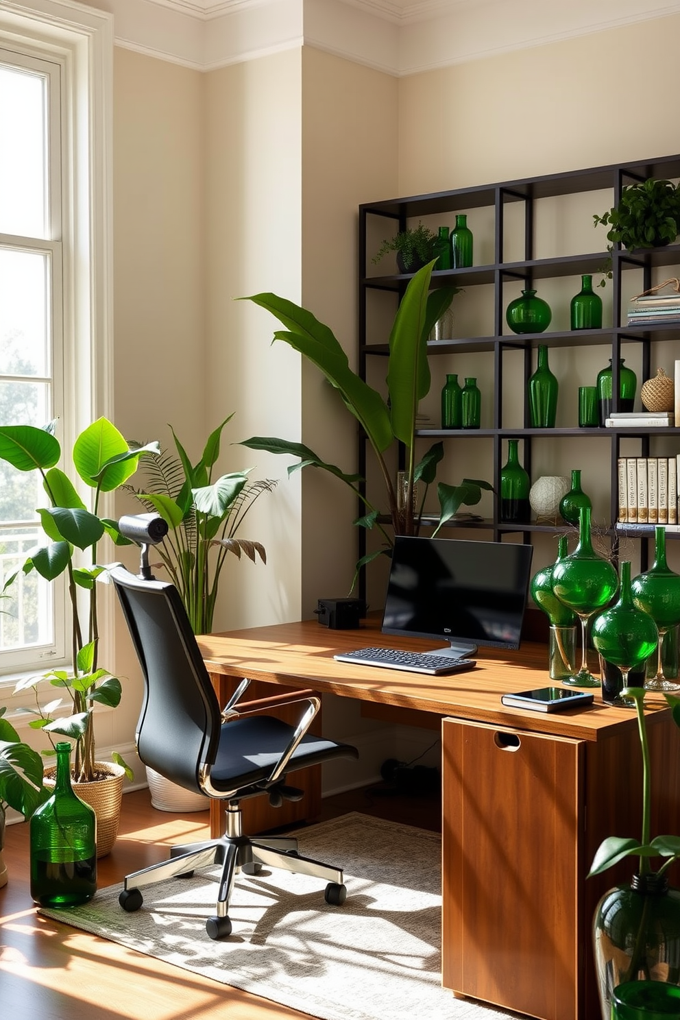 Green Home Office Design Ideas 21