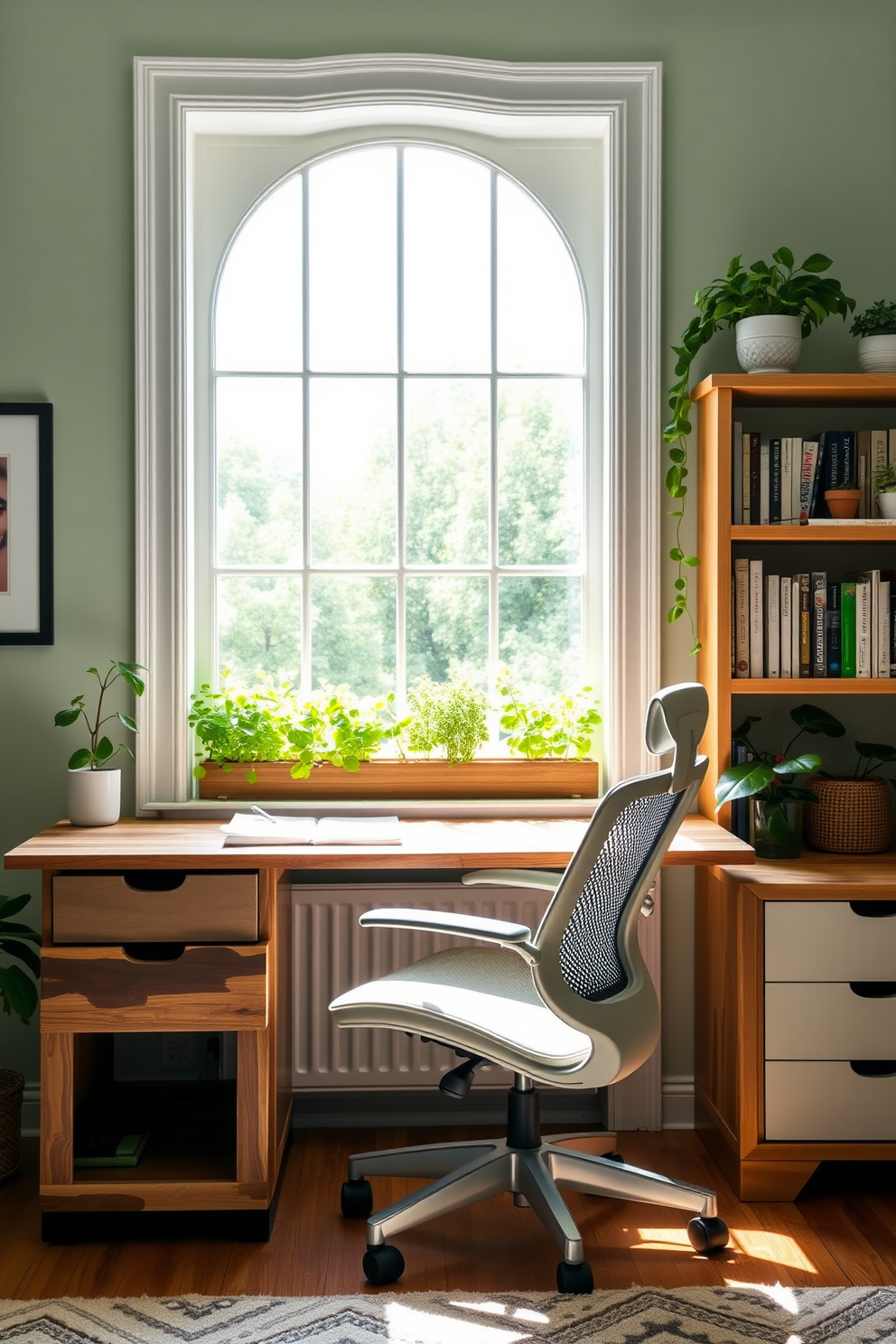 Green Home Office Design Ideas 23