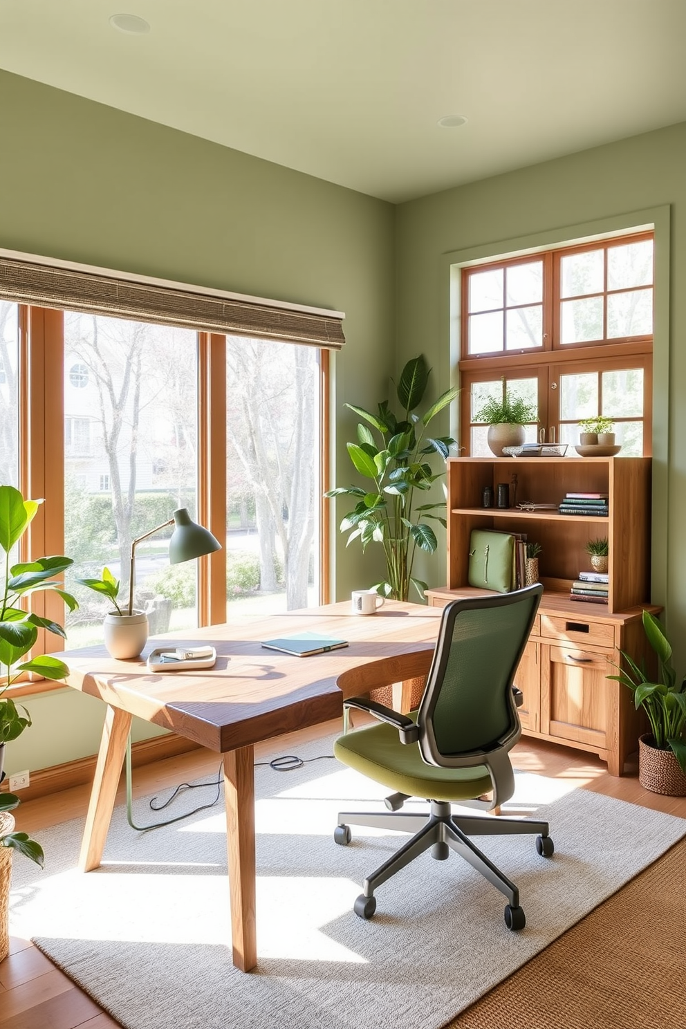 Green Home Office Design Ideas 29