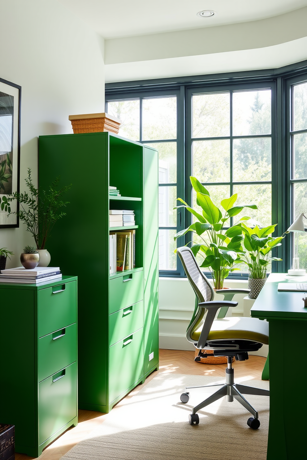 Green Home Office Design Ideas 30