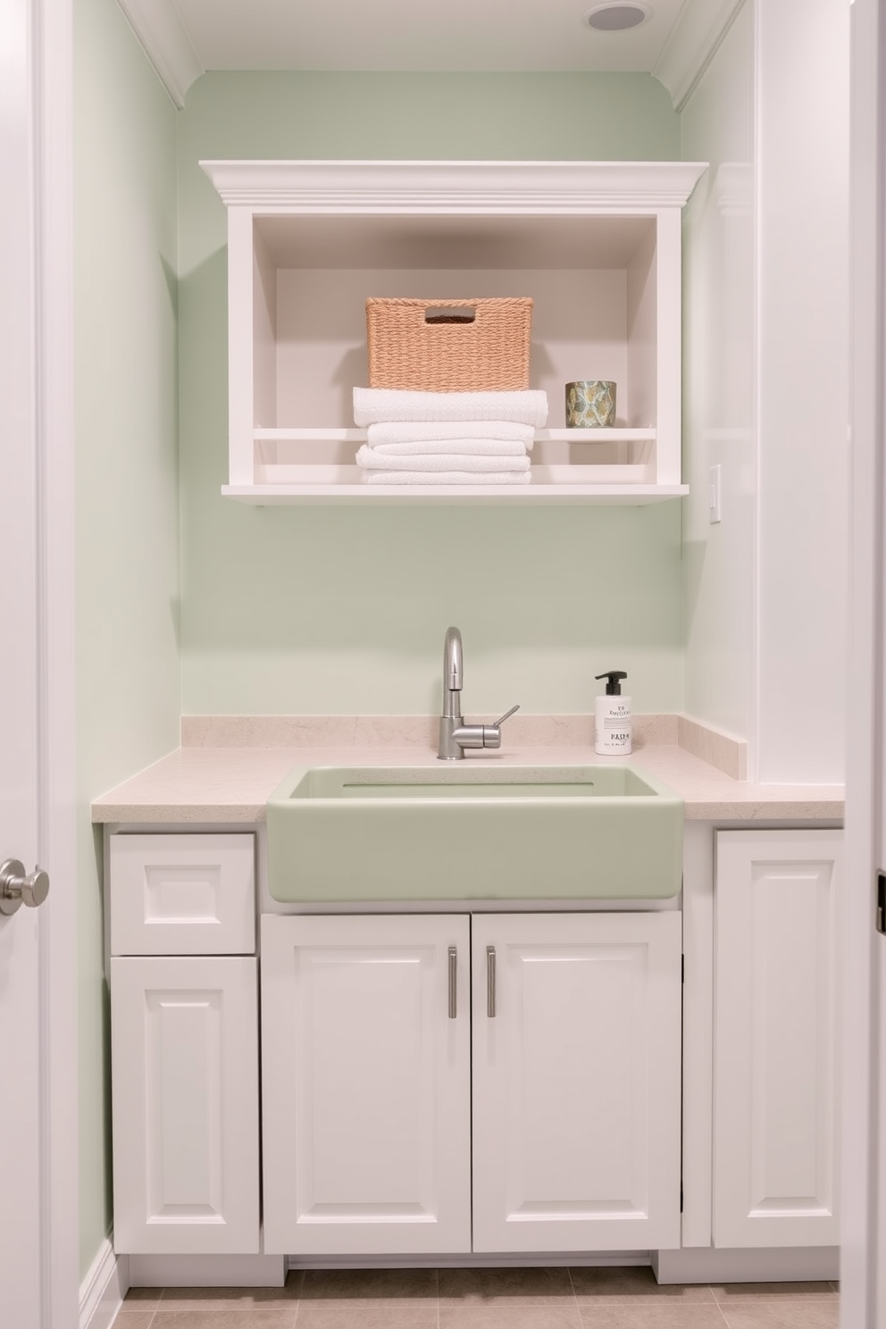 Green Laundry Room Design Ideas 11