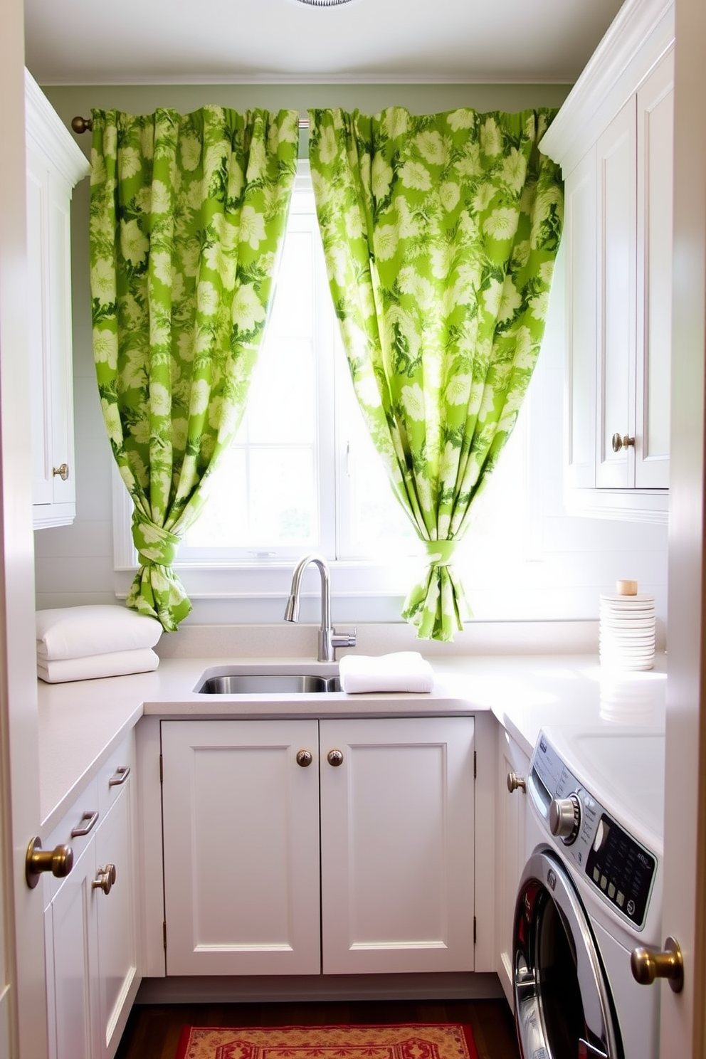 Green Laundry Room Design Ideas 12