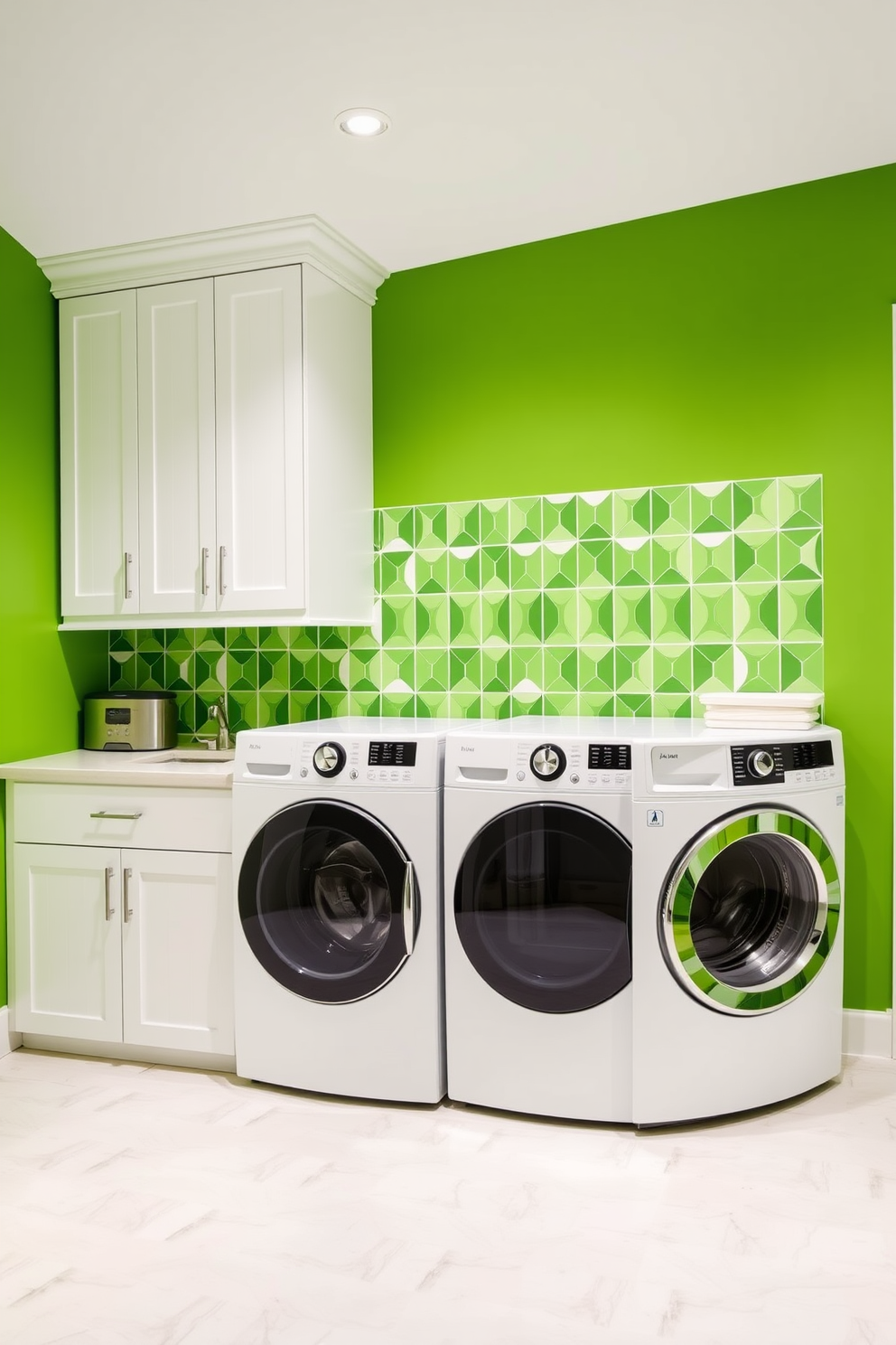 Green Laundry Room Design Ideas 13