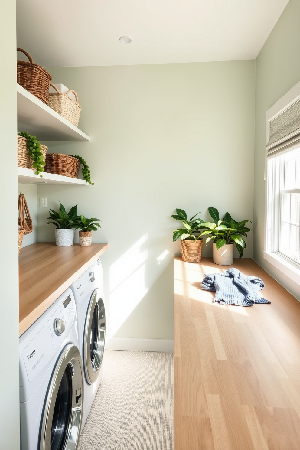 Green Laundry Room Design Ideas 14