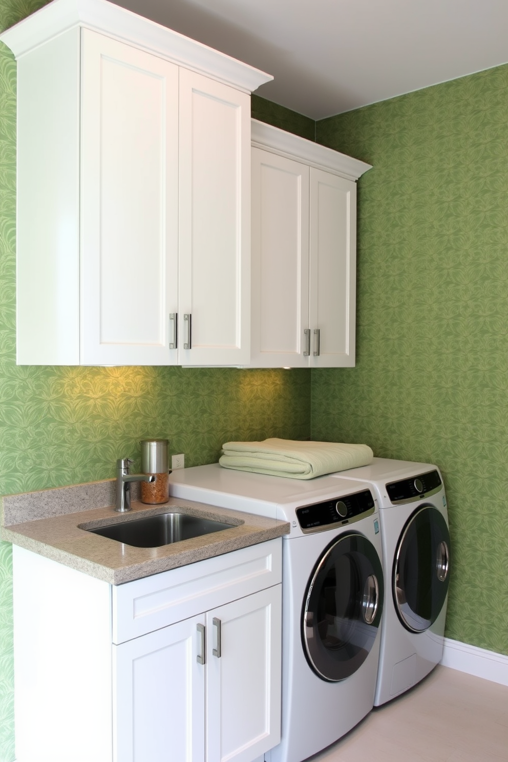 Green Laundry Room Design Ideas 22