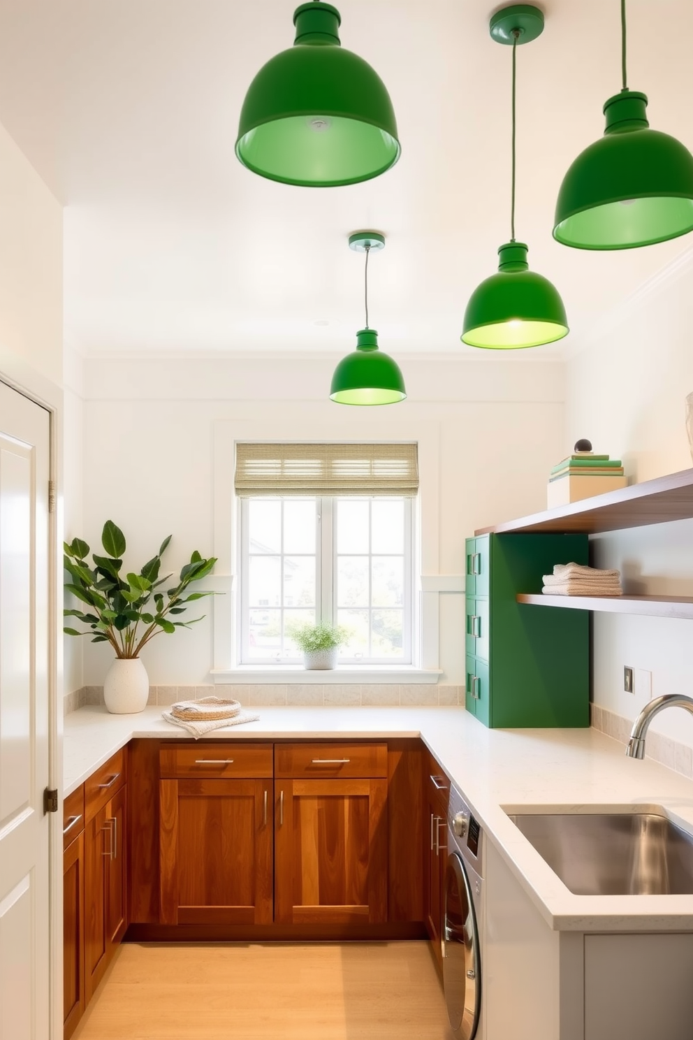 Green Laundry Room Design Ideas 25