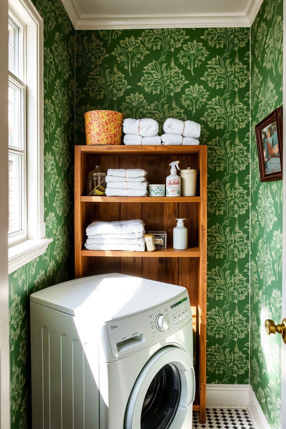 Green Laundry Room Design Ideas 4