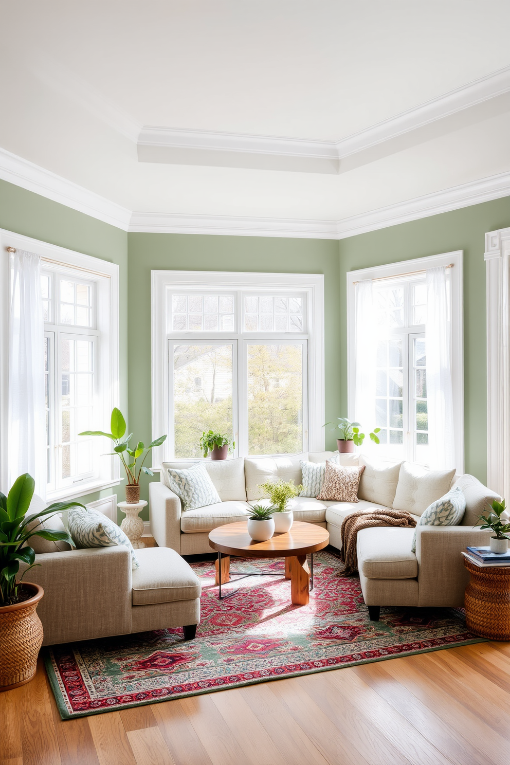 Green Living Room Design Ideas 1