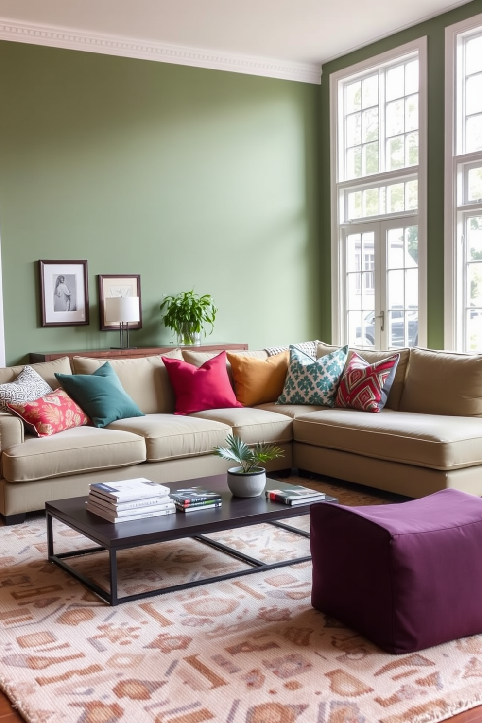 Green Living Room Design Ideas 13