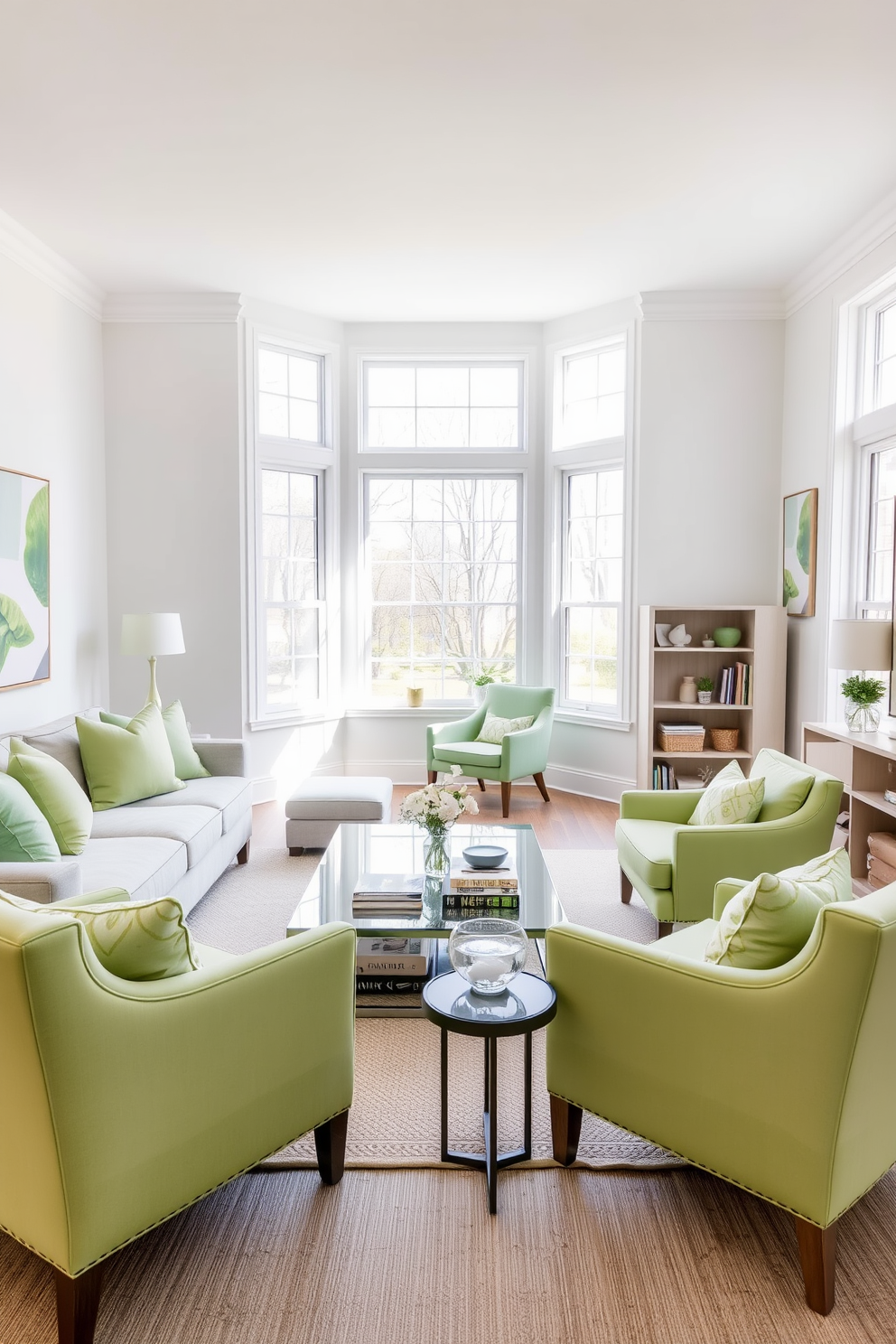 Green Living Room Design Ideas 19