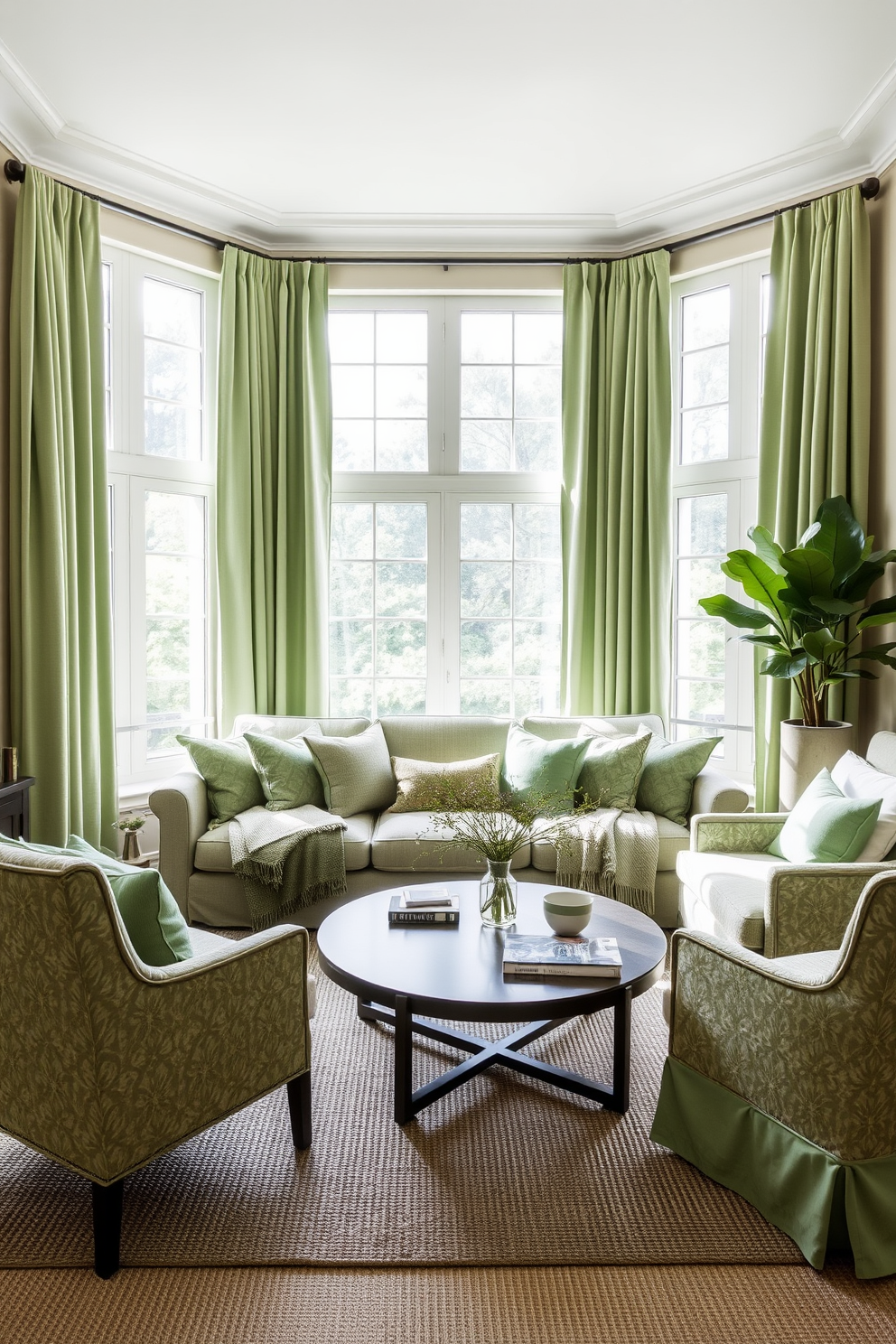 Green Living Room Design Ideas 29