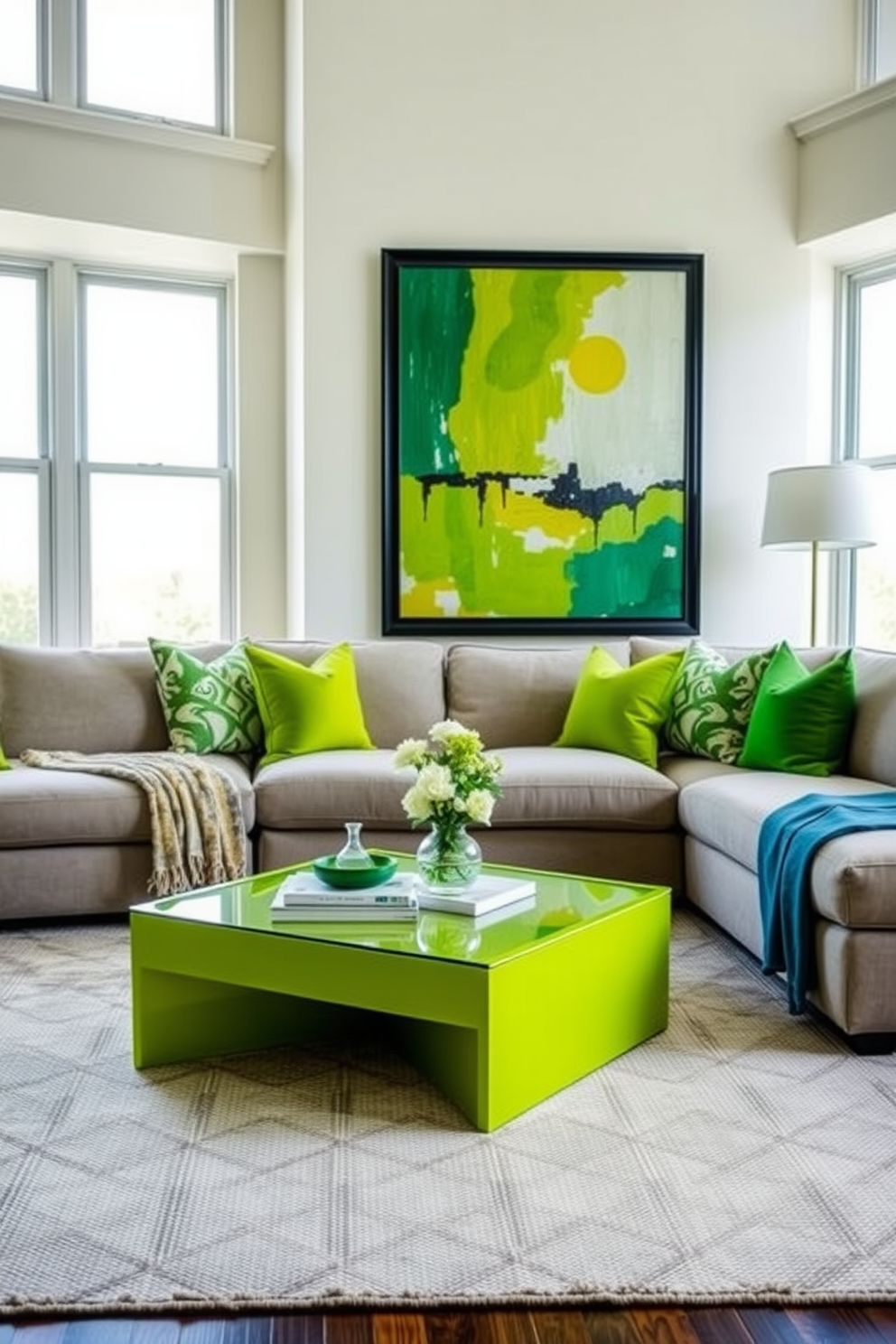 Green Living Room Design Ideas 8