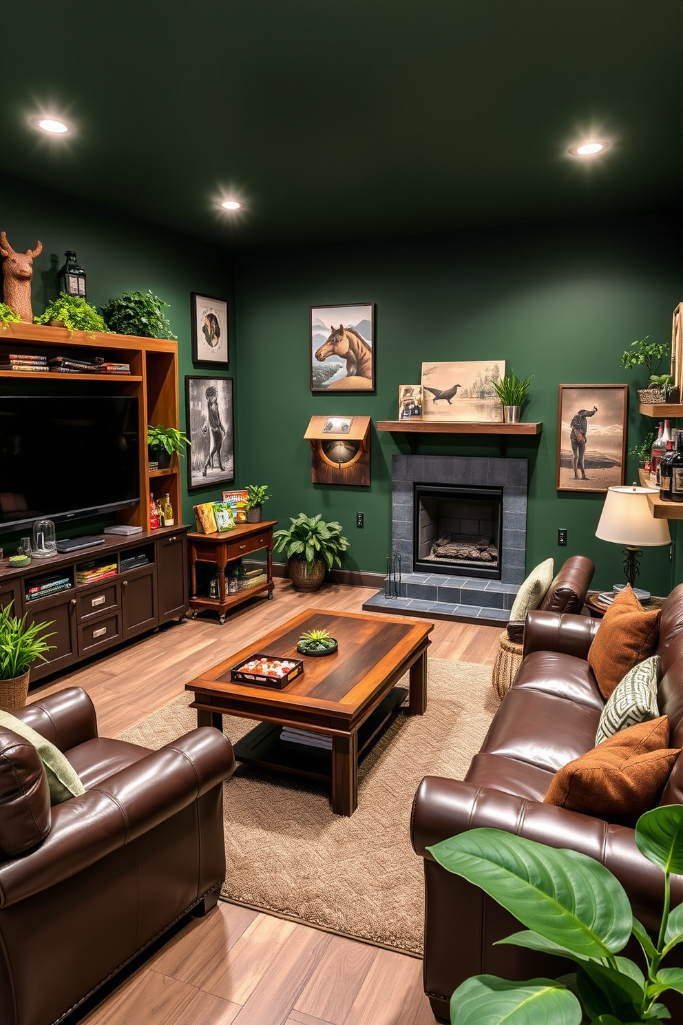 Green Man Cave Design Ideas 23