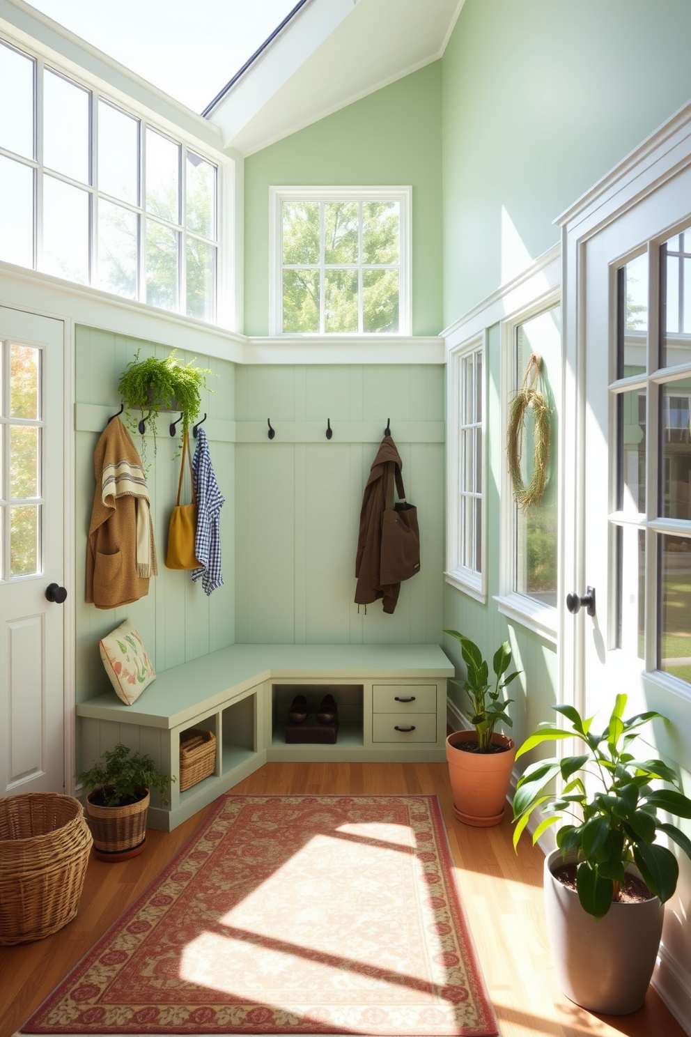 Green Mudroom Design Ideas 10