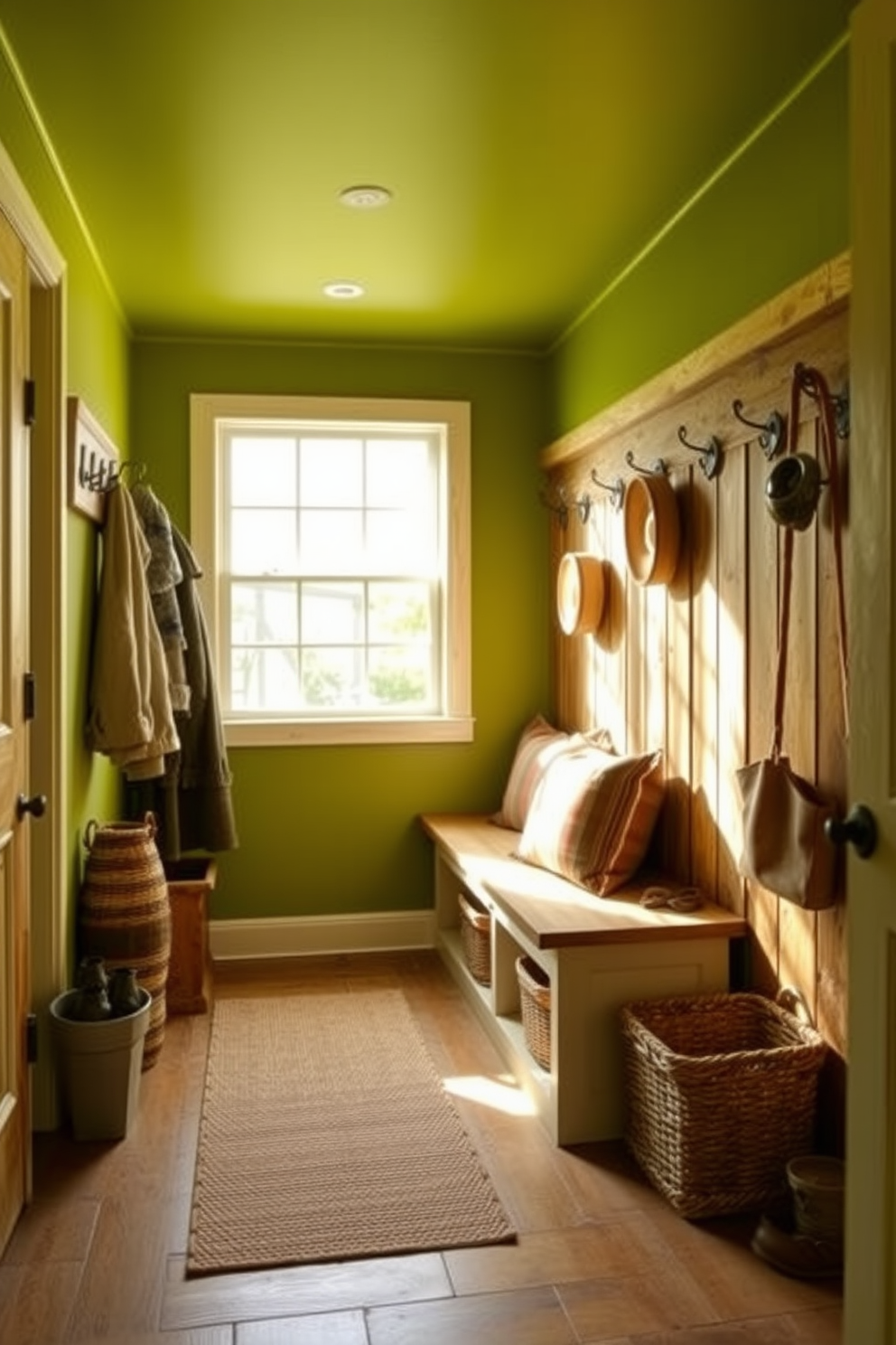 Green Mudroom Design Ideas 14