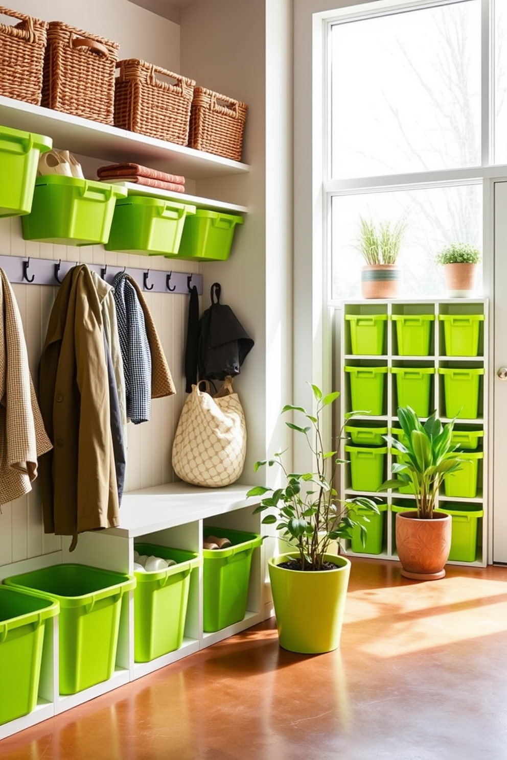 Green Mudroom Design Ideas 18