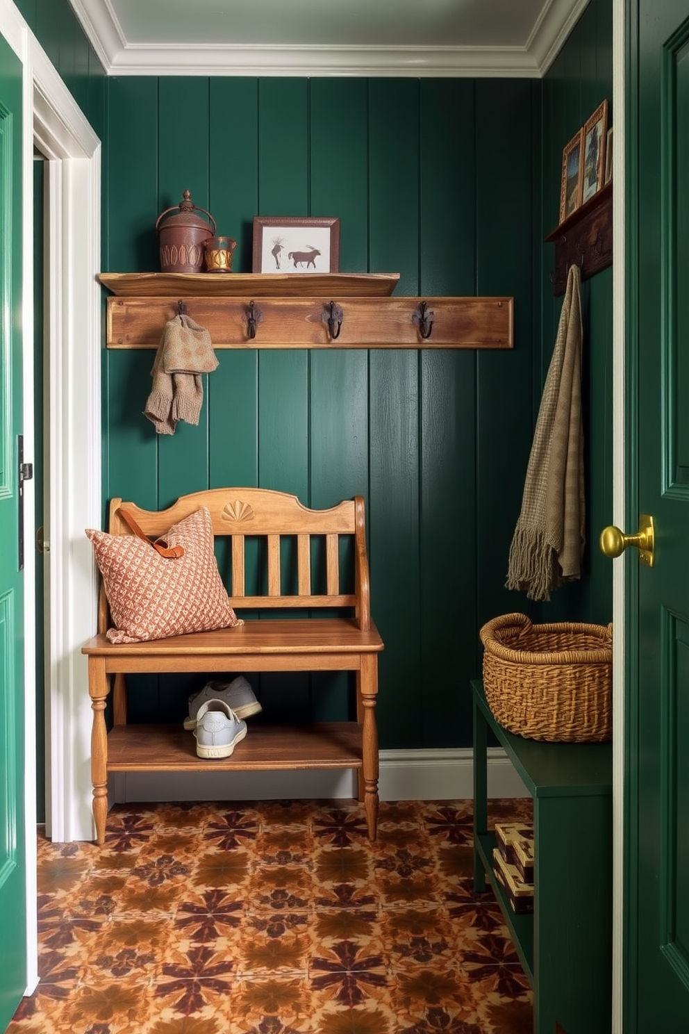 Green Mudroom Design Ideas 2