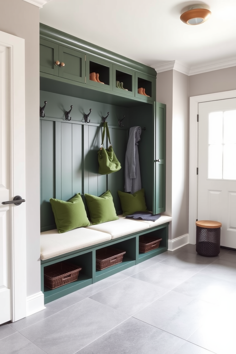 Green Mudroom Design Ideas 21