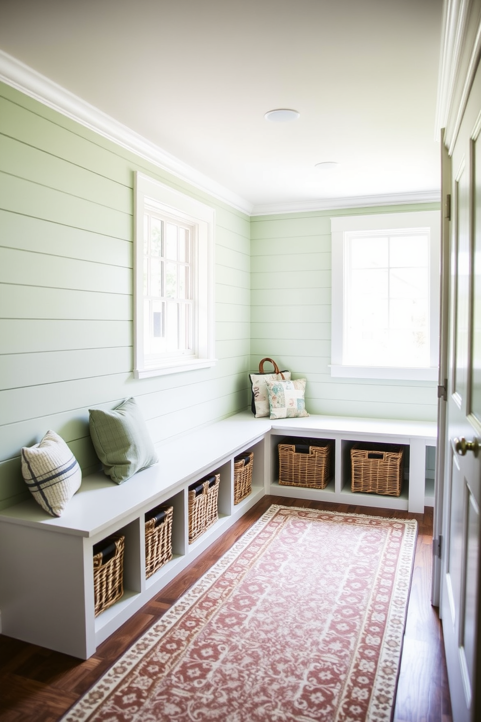 Green Mudroom Design Ideas 3