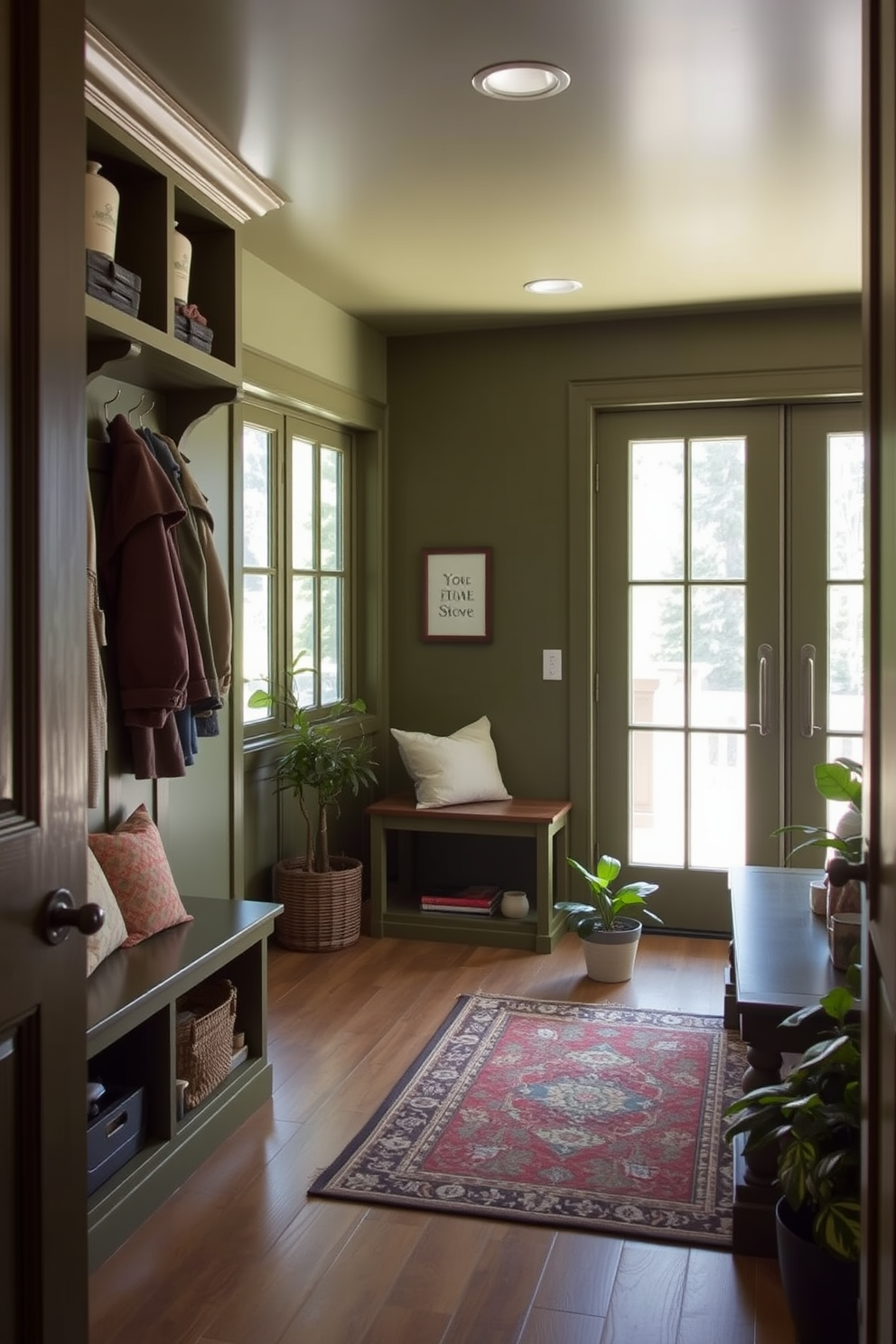 Green Mudroom Design Ideas 30