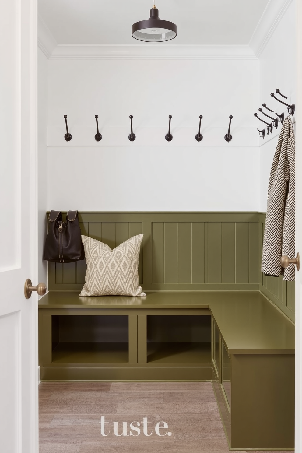 Green Mudroom Design Ideas 4