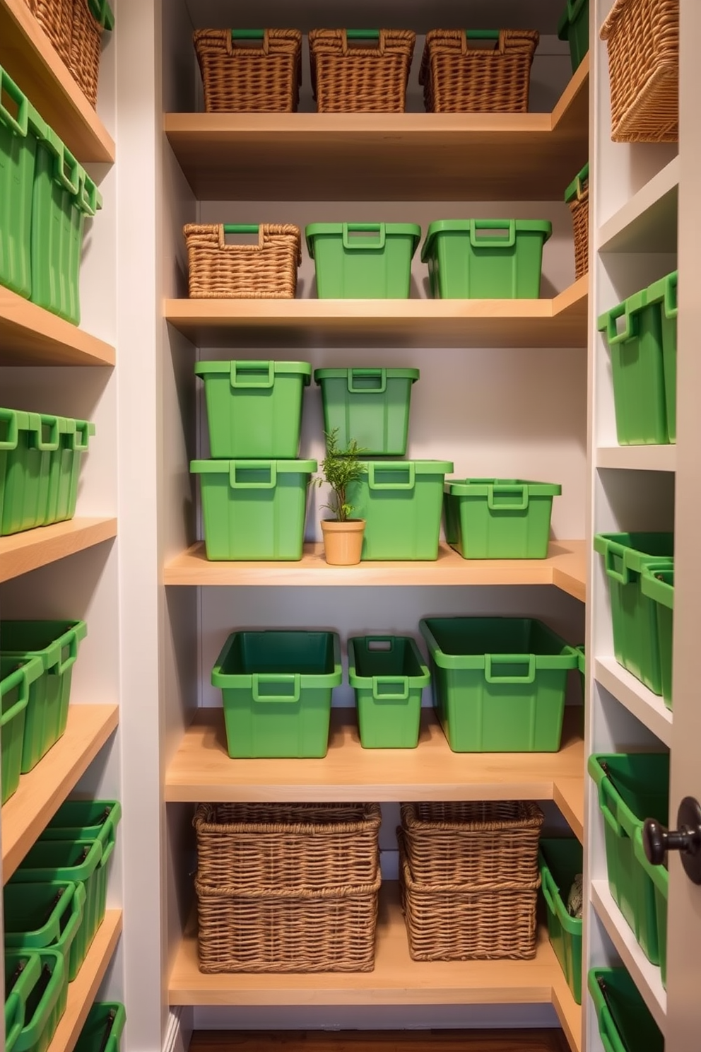 Green Pantry Design Ideas 13