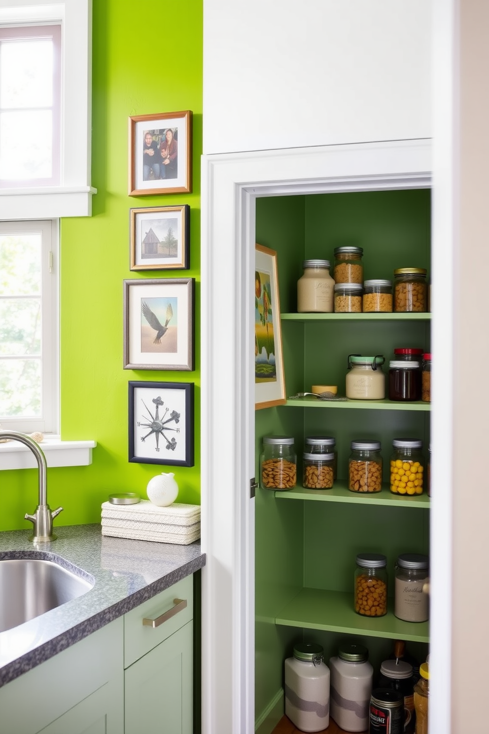 Green Pantry Design Ideas 29