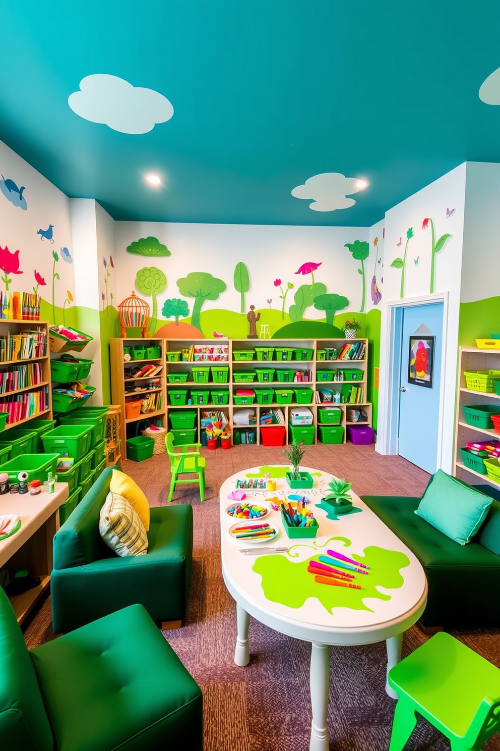 Green Playroom Design Ideas 26