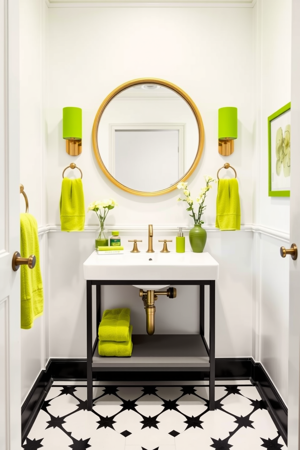 Green Powder Room Design Ideas 10