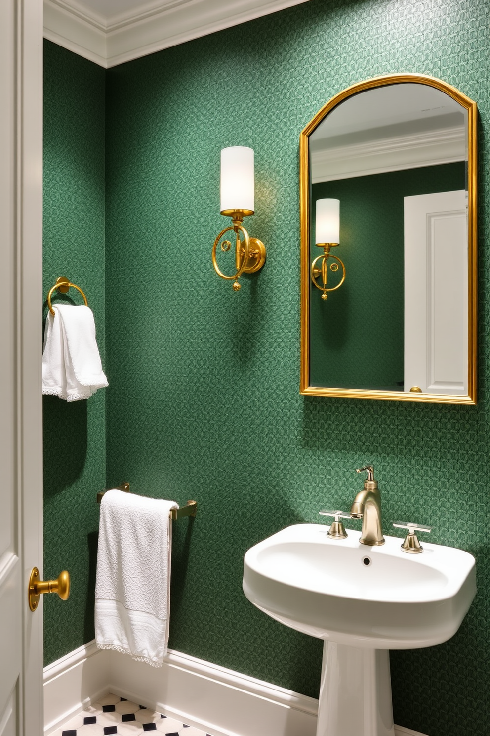 Green Powder Room Design Ideas 15