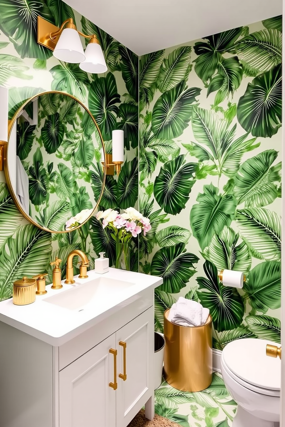 Green Powder Room Design Ideas 18