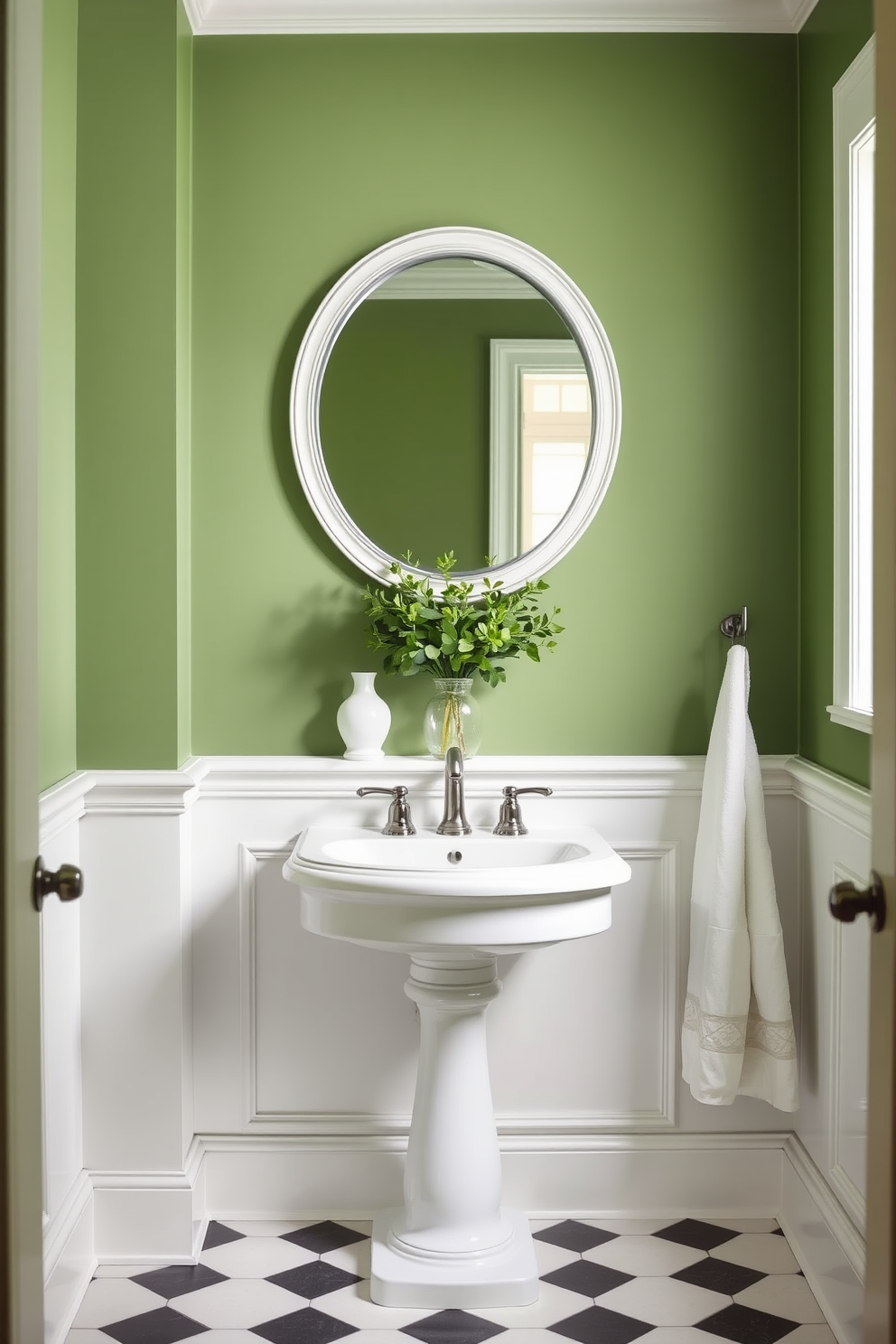 Green Powder Room Design Ideas 19