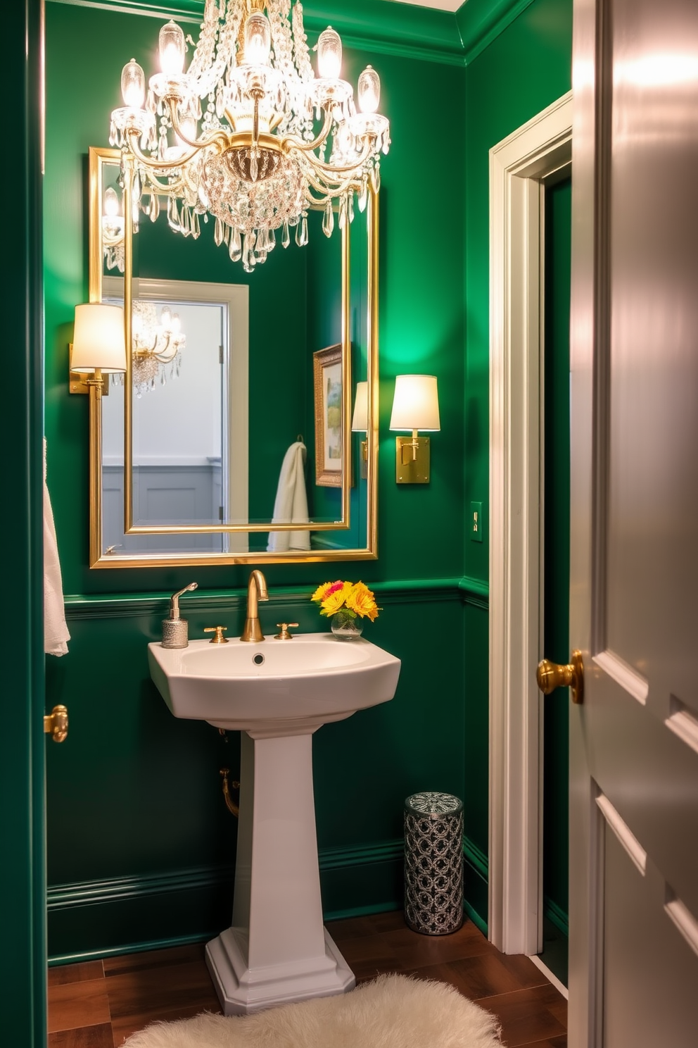 Green Powder Room Design Ideas 24