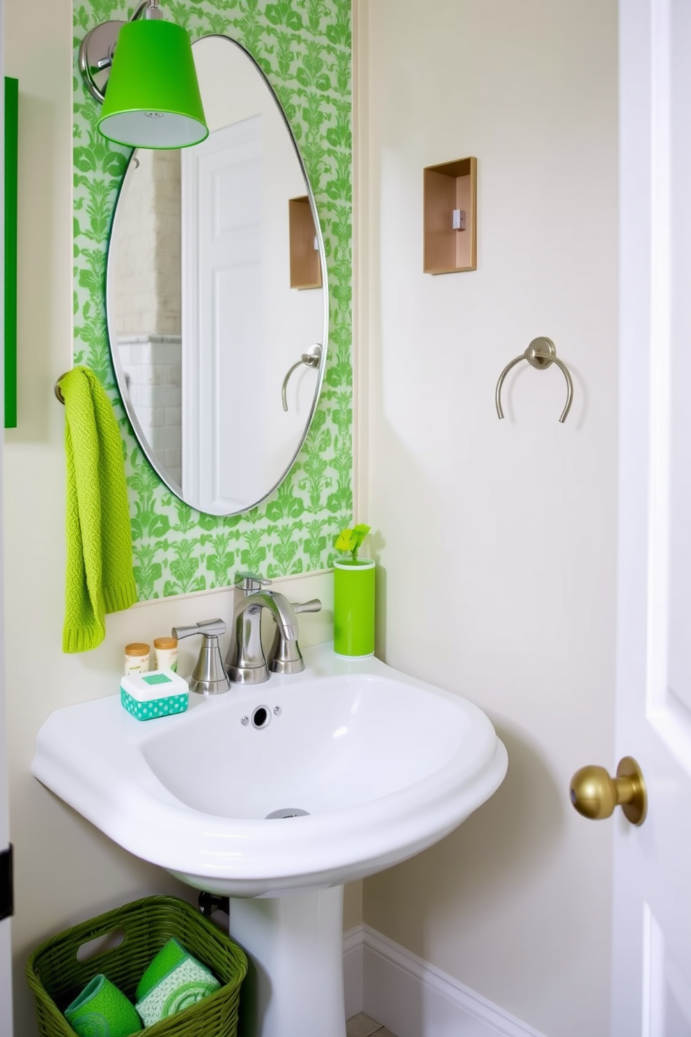 Green Powder Room Design Ideas 27