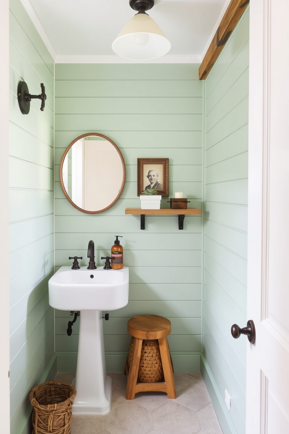 Green Powder Room Design Ideas 7