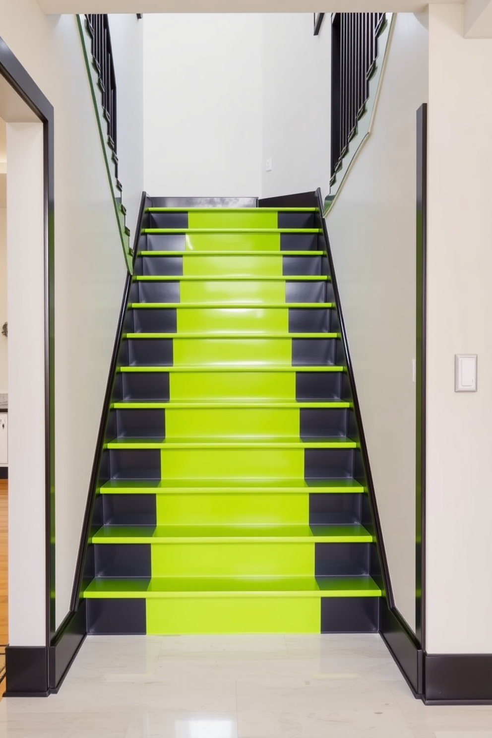 Green Staircase Design Ideas 11