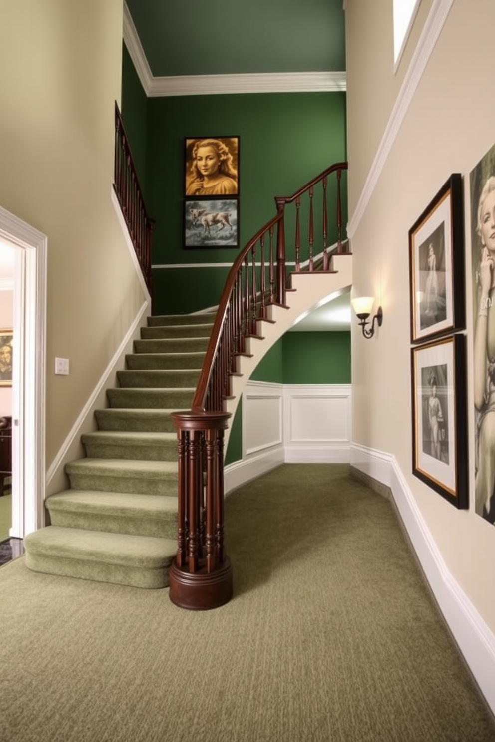 Green Staircase Design Ideas 19