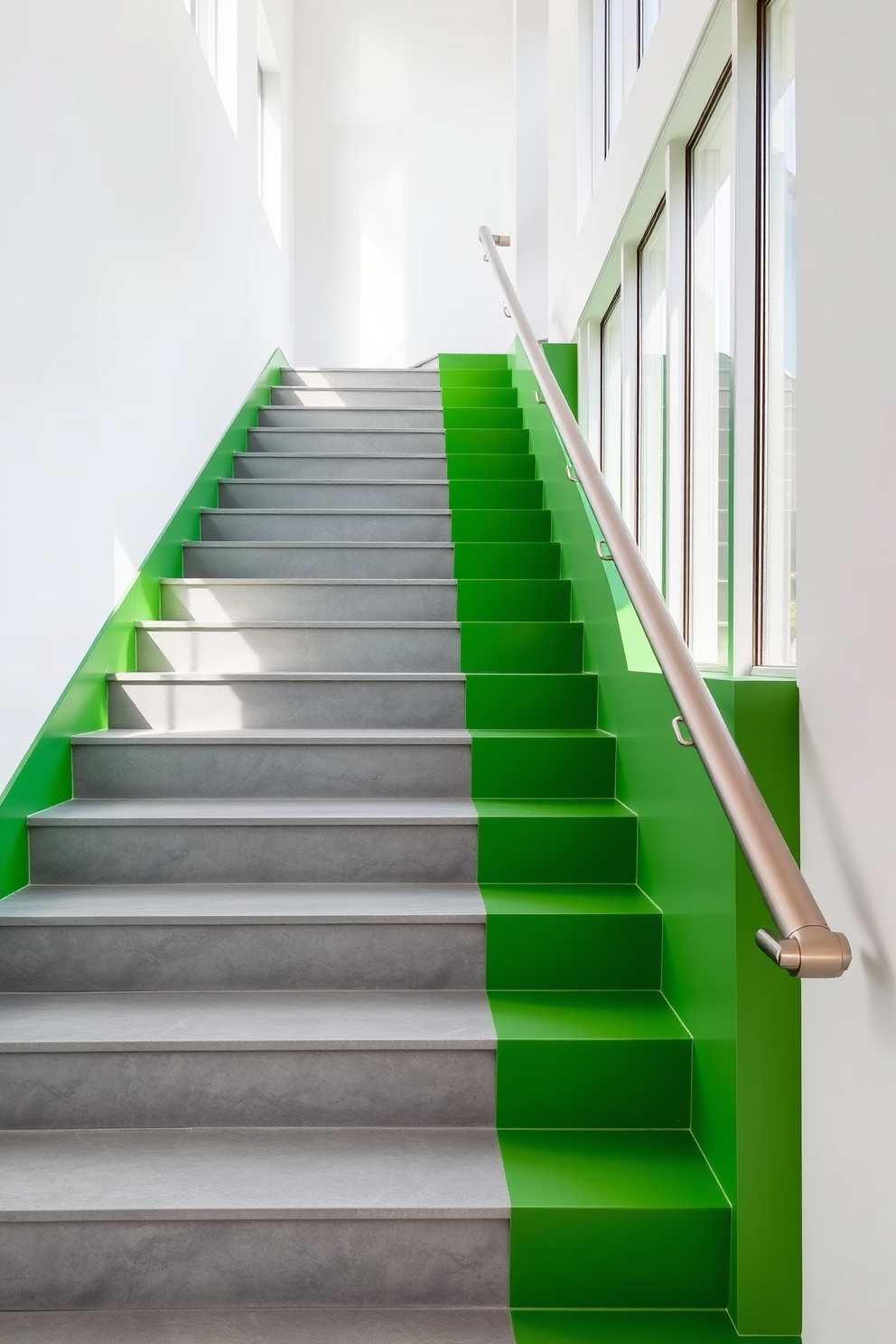 Green Staircase Design Ideas 24