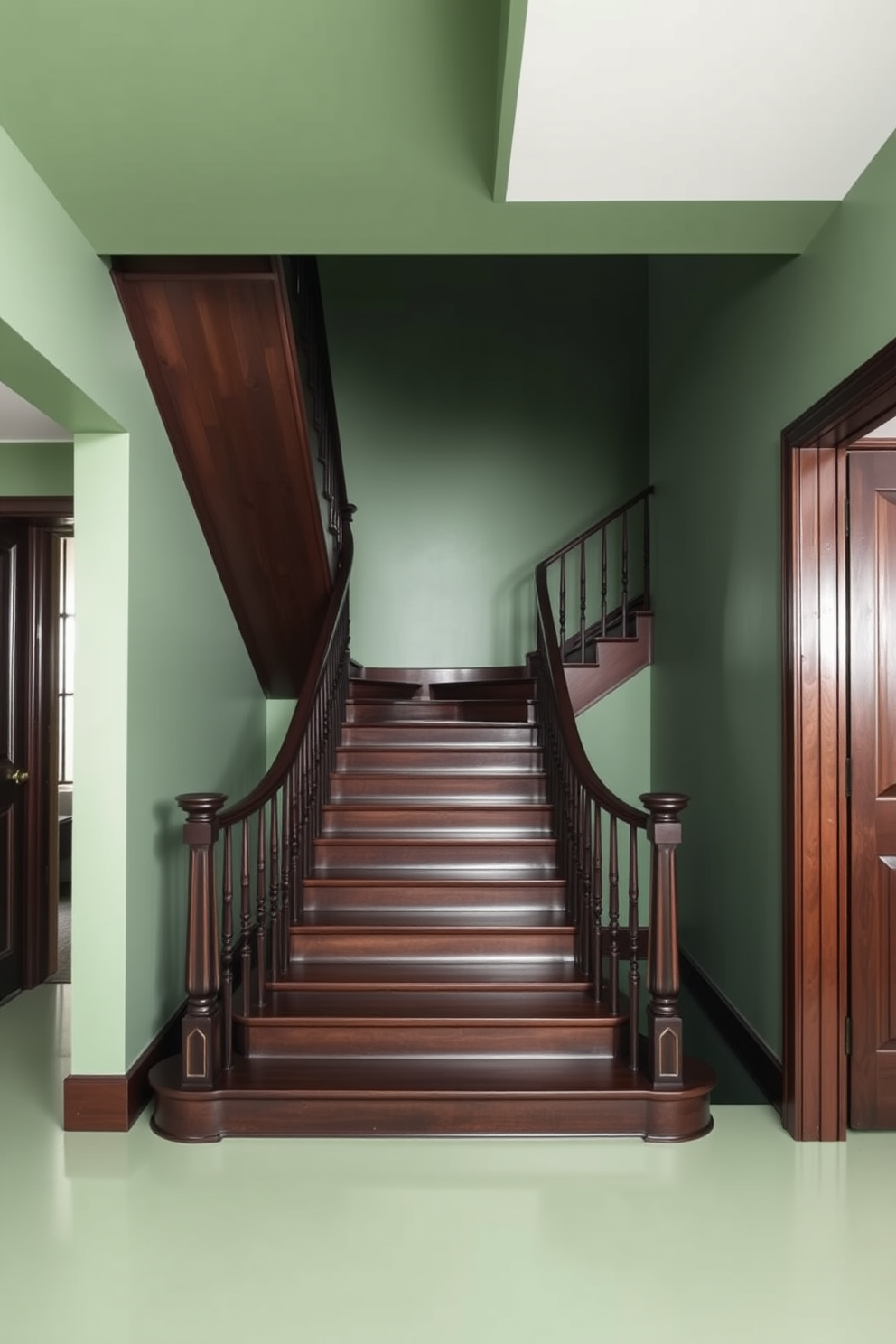 Green Staircase Design Ideas 4