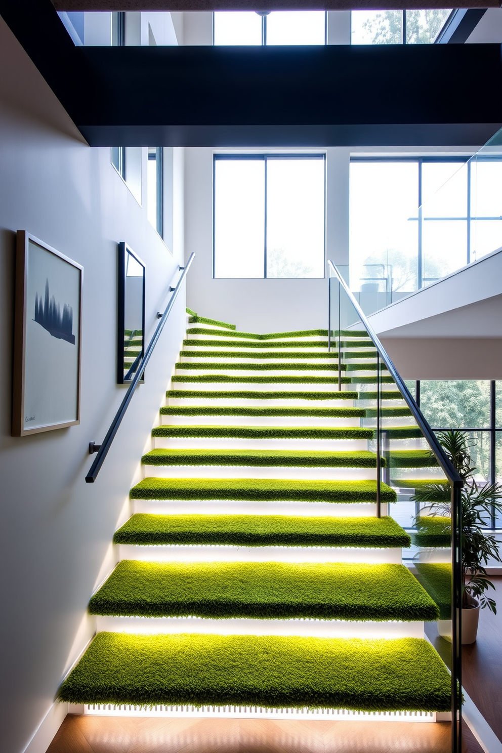 Green Staircase Design Ideas 7