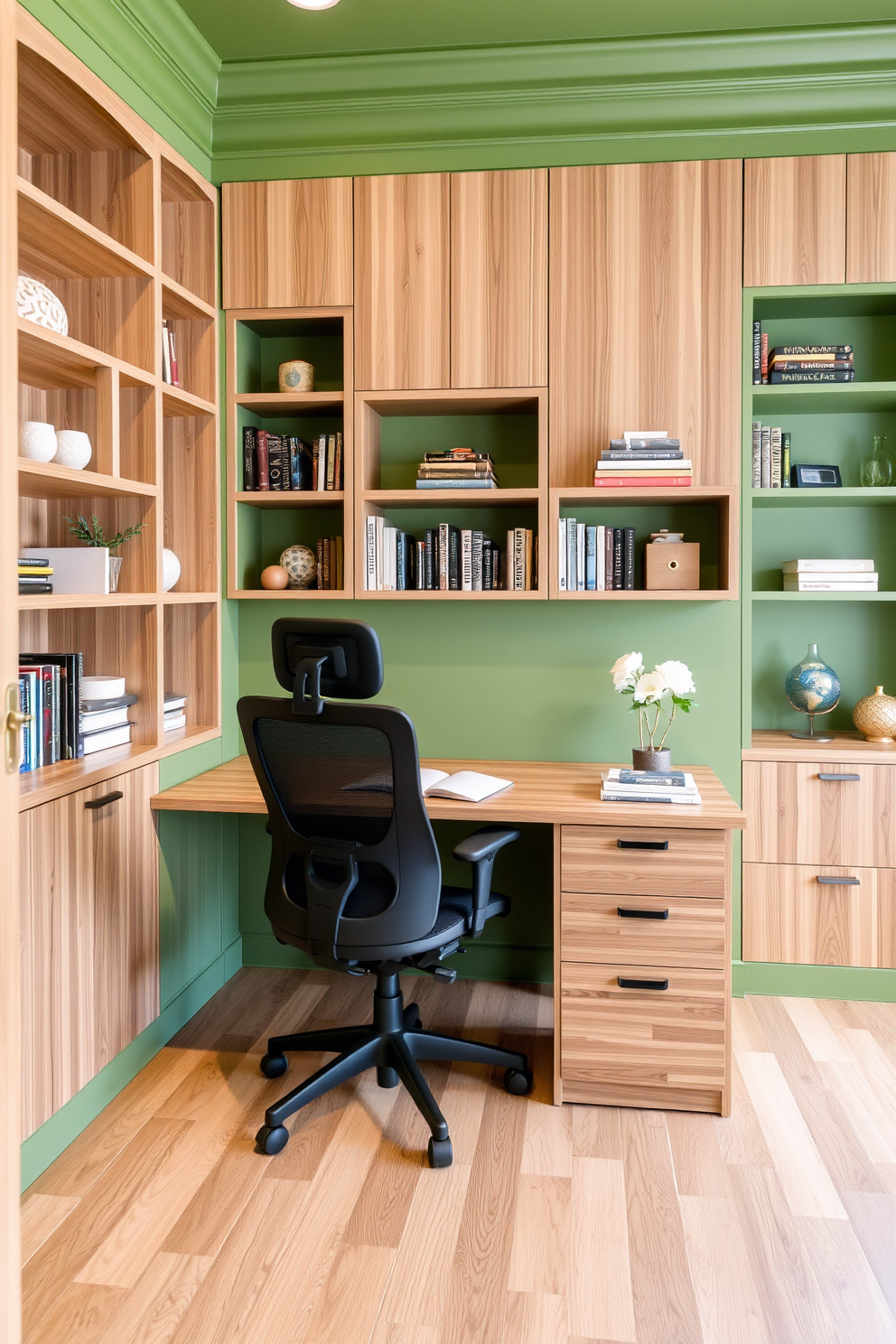 Green Study Room Design Ideas 1