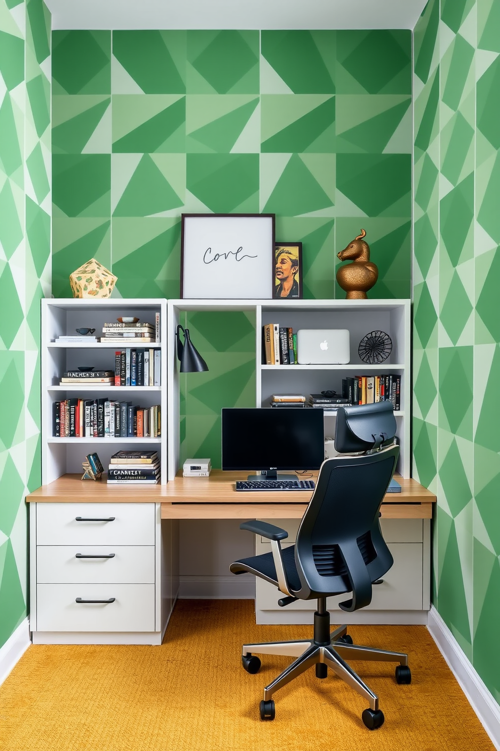 Green Study Room Design Ideas 18