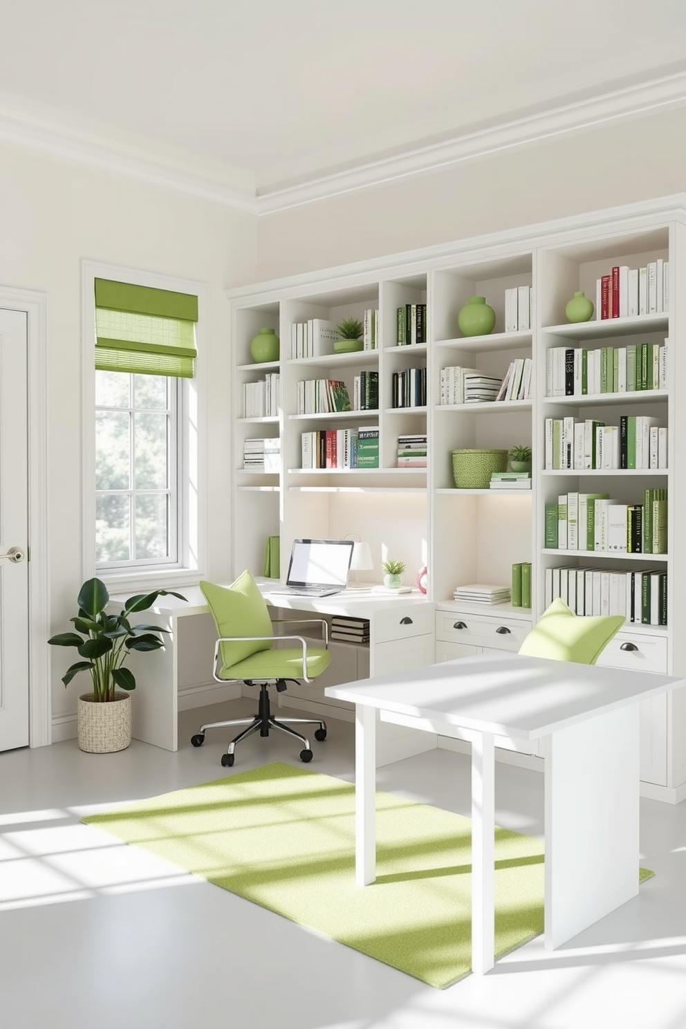 Green Study Room Design Ideas 22