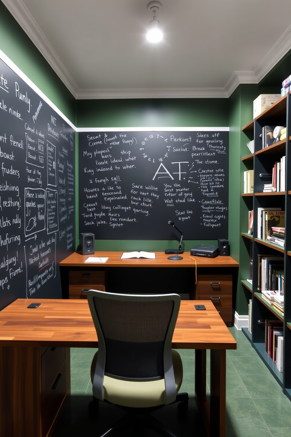 Green Study Room Design Ideas 26