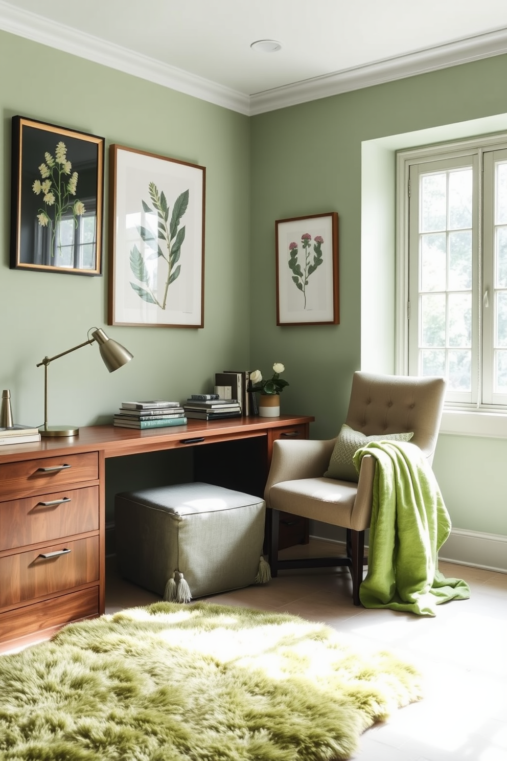 Green Study Room Design Ideas 27