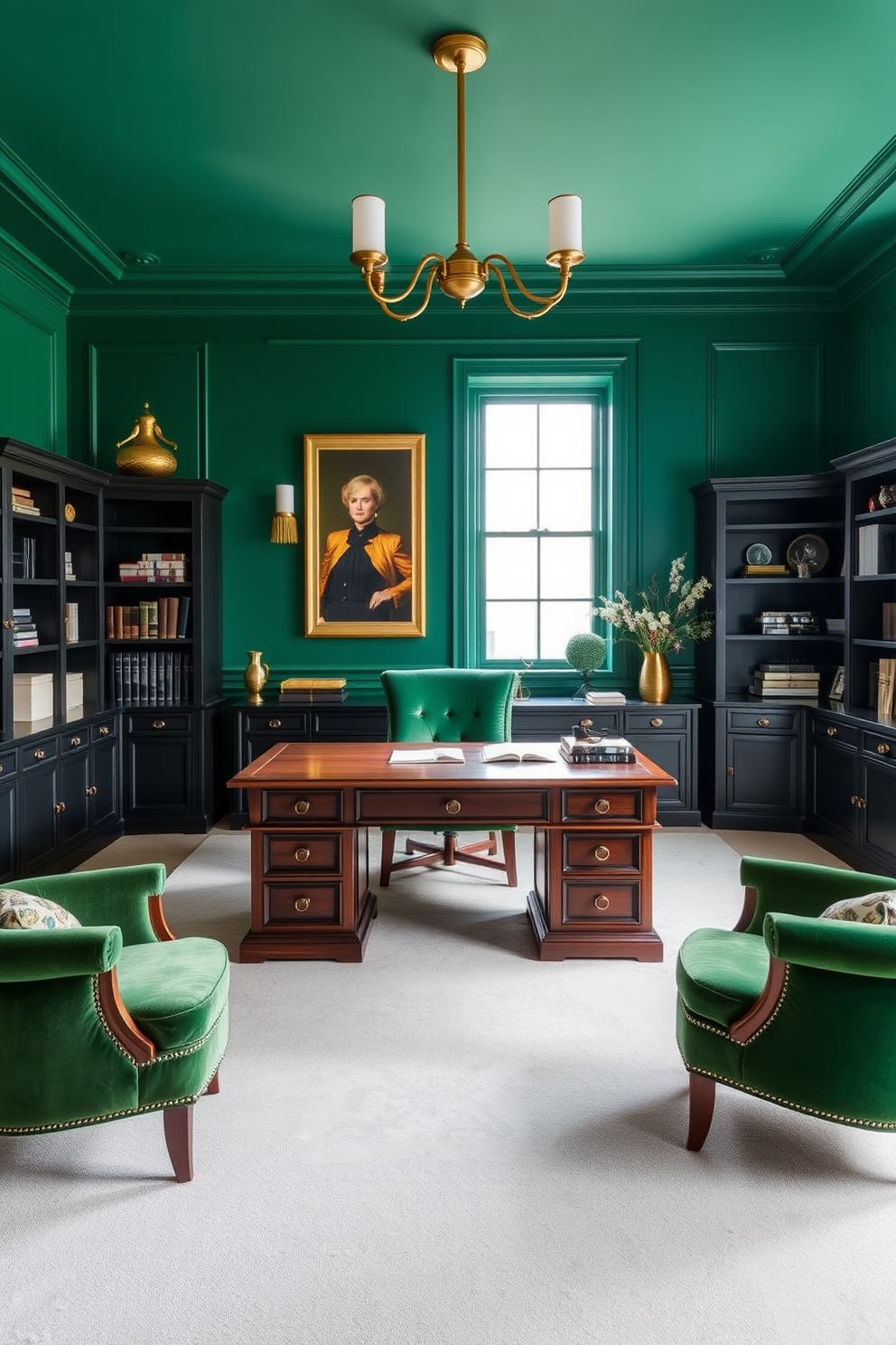 Green Study Room Design Ideas 6