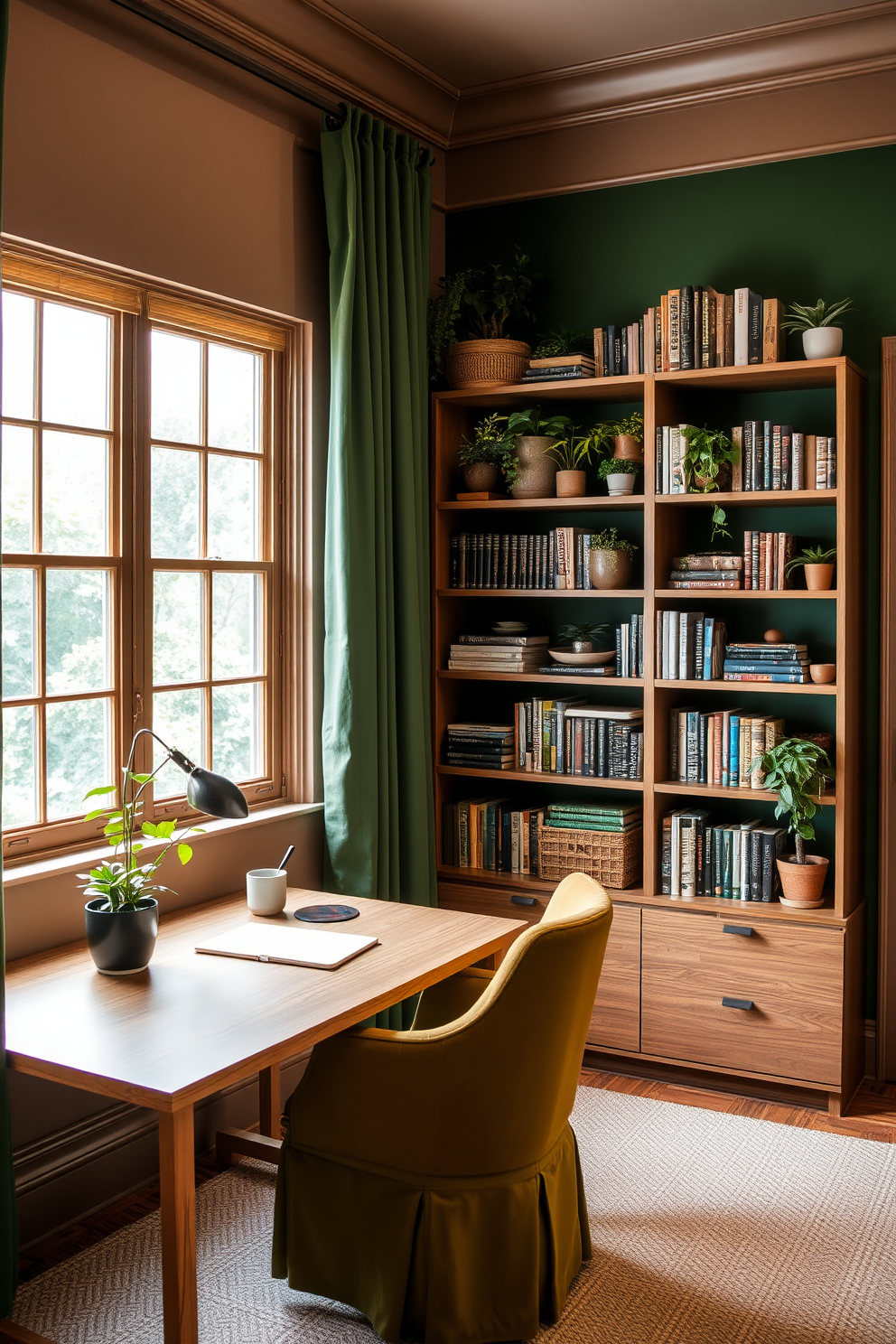 Green Study Room Design Ideas 7